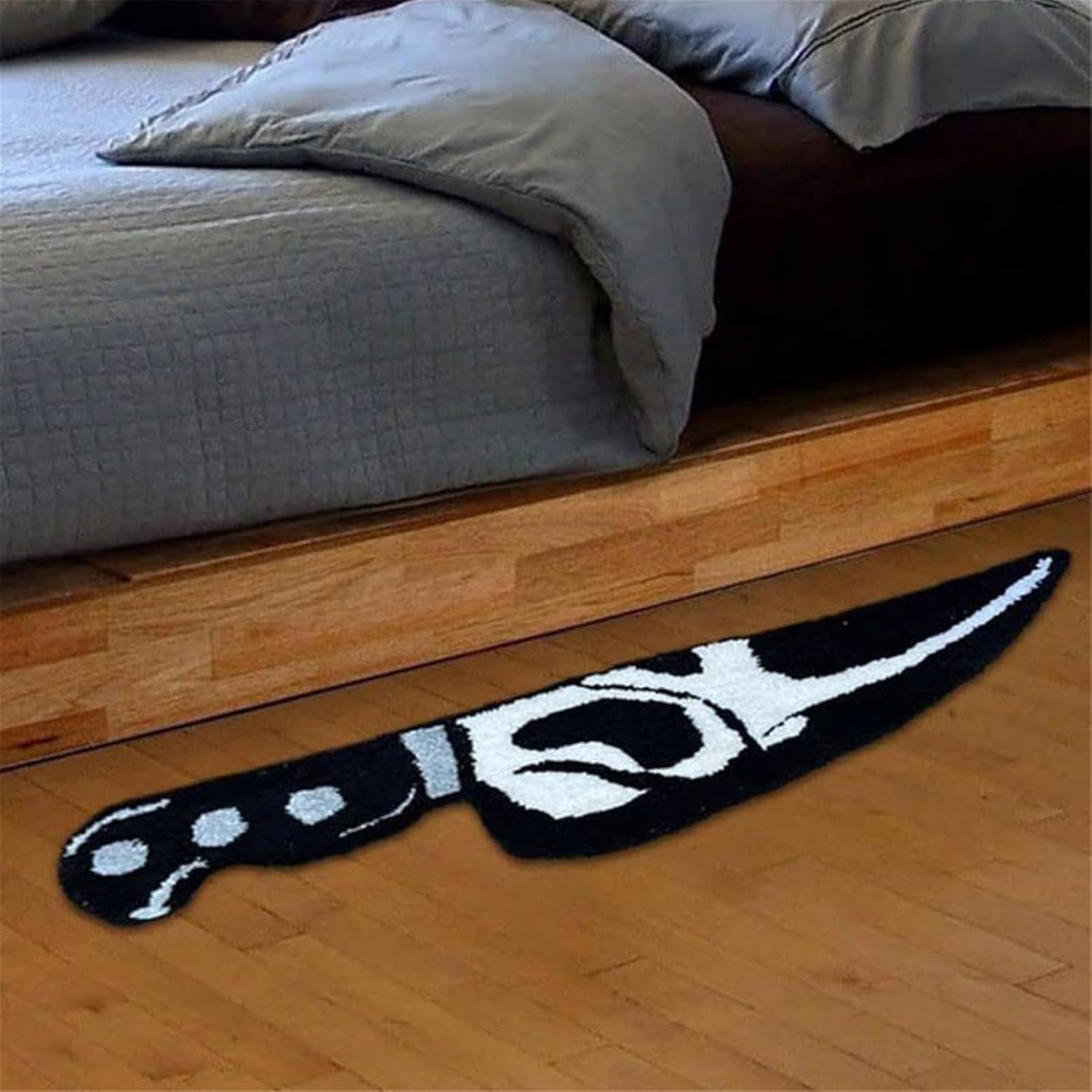 Itonash Alfombra con Cuchillo de Calavera, Grito Aterrador, Alfombras de Piel para Mesita de Noche, Alfombra de área, Funda de sofá de Felpa, Alfombra para...